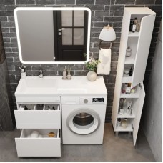 Комплект мебели белый глянец 120 см Onika Милтон 105801 + FC-00001871 + 210018