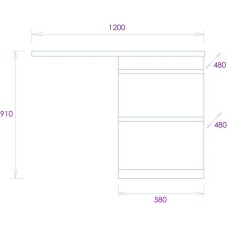 Комплект мебели белый глянец 120 см Onika Милтон 105801 + FC-00001871 + 210018
