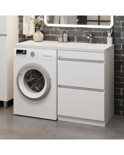 Комплект мебели белый глянец 120 см Onika Милтон 105801 + FC-00001870 + 210018