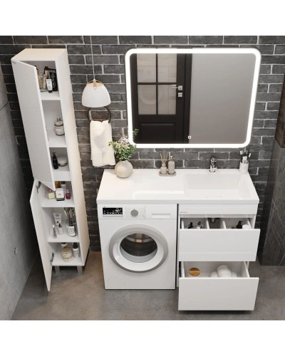 Комплект мебели белый глянец 120 см Onika Милтон 105801 + FC-00001870 + 210018