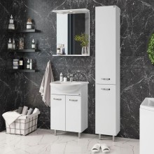 Комплект мебели белый глянец 55,5 см Onika Коралл 105558 + 4620008192765 + 205501