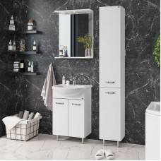 Комплект мебели белый глянец 55,5 см Onika Коралл 105558 + 4620008192765 + 205501