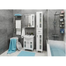 Комплект мебели белый глянец 55 см Onika Кристалл 105555 + 1WH501702 + 205818