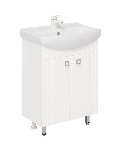 Комплект мебели белый глянец 55 см Onika Лига 105554 + 1WH501702 + 205202