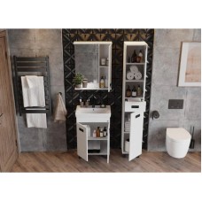 Комплект мебели белый глянец 55 см Onika Балтика 105552 + 1WH302126 + 205846