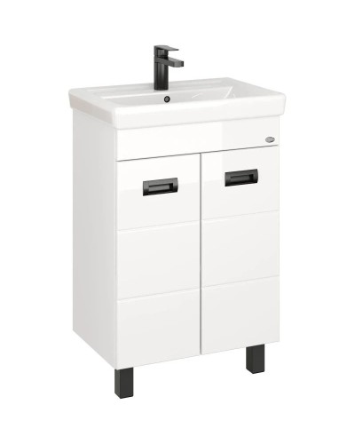 Комплект мебели белый глянец 55 см Onika Балтика 105552 + 1WH302126 + 205846