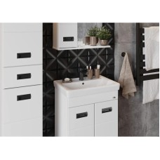 Комплект мебели белый глянец 55 см Onika Балтика 105552 + 1WH302126 + 205848