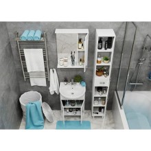 Комплект мебели белый глянец 54 см Onika Кристалл 105551 + UM-ERI55/1 + 205818