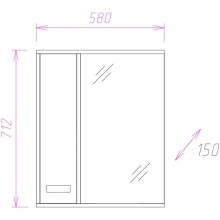 Комплект мебели венге луизиана/ясень шимо светлый 54 см Onika Гамма 105537 + UM-ERI55/1 + 205827