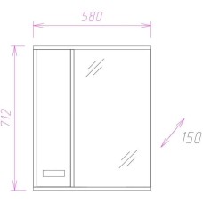 Комплект мебели венге луизиана/ясень шимо светлый 54 см Onika Гамма 105537 + UM-ERI55/1 + 205827