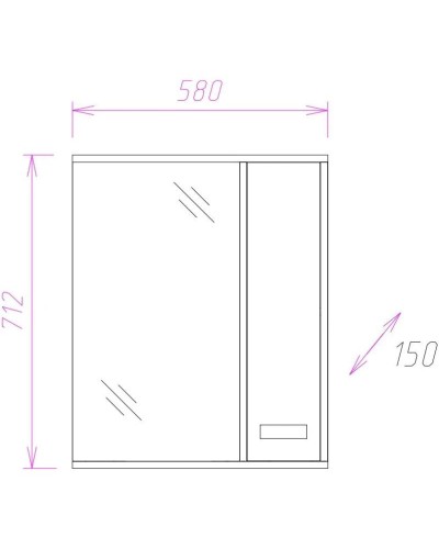 Комплект мебели венге луизиана/ясень шимо светлый 54 см Onika Гамма 105537 + UM-ERI55/1 + 205828