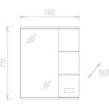 Комплект мебели белый глянец 55 см Onika Балтика 105521 + 1WH302126 + 205815