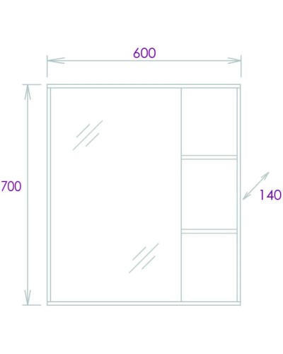Комплект мебели дуб сонома/серый матовый 51 см Onika Милтон 105037 + 4620008192758 + 206070