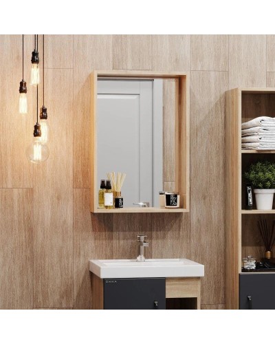 Комплект мебели дуб сонома/серый матовый 50 см Onika Милтон 105035 + 4630055557578 + 204803