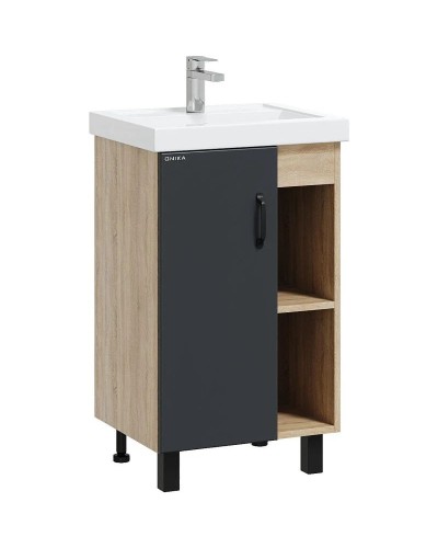 Комплект мебели дуб сонома/серый матовый 50 см Onika Милтон 105035 + 4630055557578 + 204803