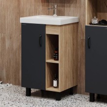 Комплект мебели дуб сонома/серый матовый 50 см Onika Милтон 105035 + 4630055557578 + 204803