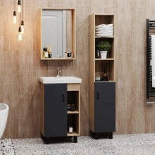 Комплект мебели дуб сонома/серый матовый 50 см Onika Милтон 105035 + 4630055557578 + 204803