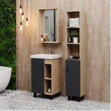 Комплект мебели дуб сонома/серый матовый 50 см Onika Милтон 105035 + 4630055557578 + 204803