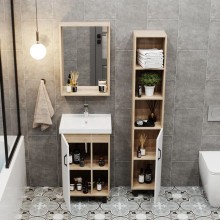 Комплект мебели дуб сонома/белый матовый 50 см Onika Тимбер 105034 + 4630055557578 + 204803