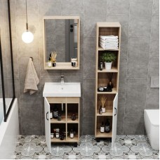 Комплект мебели дуб сонома/белый матовый 50 см Onika Тимбер 105034 + 4630055557578 + 204803