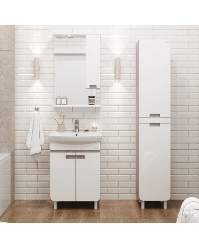 Комплект мебели белый глянец/кастелло 50 см Onika Тимбер 105033 + UM-CAR50/1 + 205216