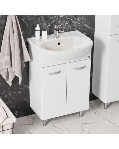 Комплект мебели белый глянец 51 см Onika Коралл 105032 + 4620008192758 + 205023