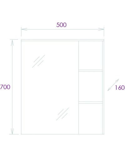 Комплект мебели дуб галифакс 50 см Onika Легран 105031 + 4630055557578 + 205022
