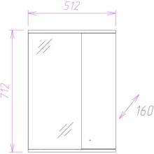 Комплект мебели белый глянец 50 см Onika Лига 105030 + 1WH501701 + 205202