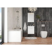 Комплект мебели белый глянец 50,6 см Onika Ирис 105018 + 1WH302128 + 205014