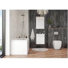 Комплект мебели белый глянец 50,6 см Onika Ирис 105018 + 1WH302128 + 205014