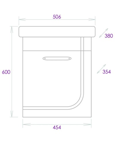 Комплект мебели белый глянец 50,6 см Onika Ирис 105018 + 1WH302128 + 205014