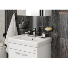 Комплект мебели белый глянец 50,6 см Onika Ирис 105018 + 1WH302128 + 205014