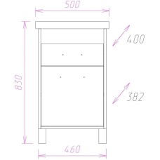 Комплект мебели ясень таормина 50 см Onika Натали 105016 + 4630055557578 + 205013