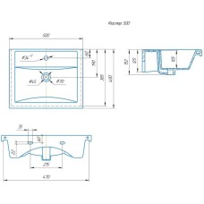 Комплект мебели ясень таормина 50 см Onika Натали 105016 + 4630055557578 + 205013