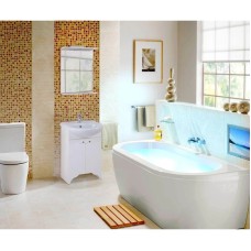 Комплект мебели белый матовый 52 см Onika Омега 105015 + 1.3120.1.S00.11B.0 + 205206