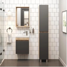 Комплект мебели дуб сонома/серый матовый 45,5 см Onika Милтон 104511 + 4640021065907 + 204803