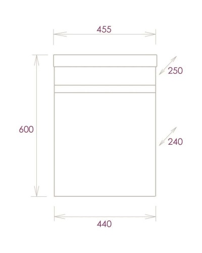 Комплект мебели дуб сонома/серый матовый 45,5 см Onika Милтон 104511 + 4640021065907 + 204803