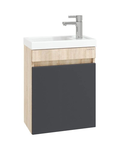 Комплект мебели дуб сонома/серый матовый 45,5 см Onika Милтон 104511 + 4640021065907 + 204803