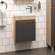 Комплект мебели дуб сонома/серый матовый 45,5 см Onika Милтон 104511 + 4640021065907 + 204803