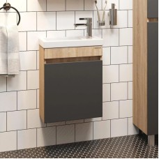 Комплект мебели дуб сонома/серый матовый 45,5 см Onika Милтон 104511 + 4640021065907 + 204803