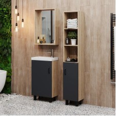 Комплект мебели дуб сонома/серый матовый 45,5 см Onika Тимбер 104509 + 4640021065907 + 204803