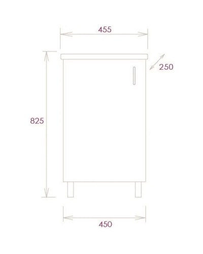 Комплект мебели дуб сонома/серый матовый 45,5 см Onika Тимбер 104509 + 4640021065907 + 204803