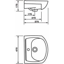 Комплект мебели бодега светлый 47 см Onika Селена 104505 + 604701 + 204505