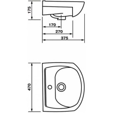 Комплект мебели бодега светлый 47 см Onika Селена 104505 + 604701 + 204505