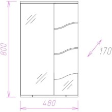 Комплект мебели белый глянец 46 см Onika Лайн 104504 + 4620008192741 + 204802