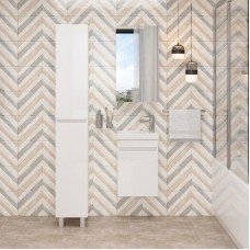 Комплект мебели белый глянец 40 см Onika Милтон 104007 + UM-COM40/1 + 204201