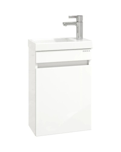 Комплект мебели белый глянец 40 см Onika Милтон 104007 + UM-COM40/1 + 204201