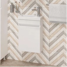 Комплект мебели белый глянец 40 см Onika Милтон 104007 + UM-COM40/1 + 204201