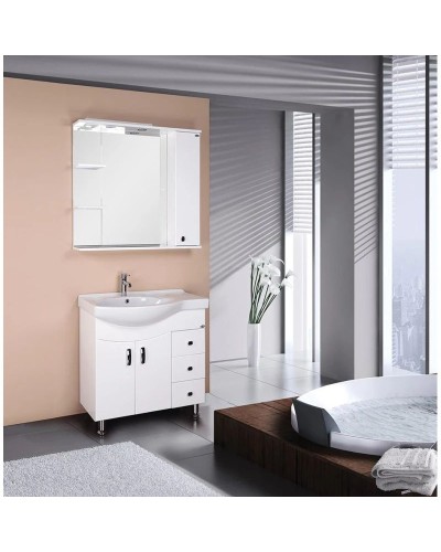 Комплект мебели белый глянец 83 см Onika Эльбрус 108202 + 1WH110228 + 208022