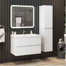 Комплект мебели белый глянец 80 см Onika Эвада 108058 + UM-COM80/1 + 208096